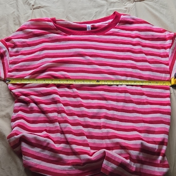 Joyspun Women's Striped Pink Pajama Set L(12-14) - Picture 10 of 10